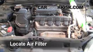 2005 Honda civic, air filter location on engine #7